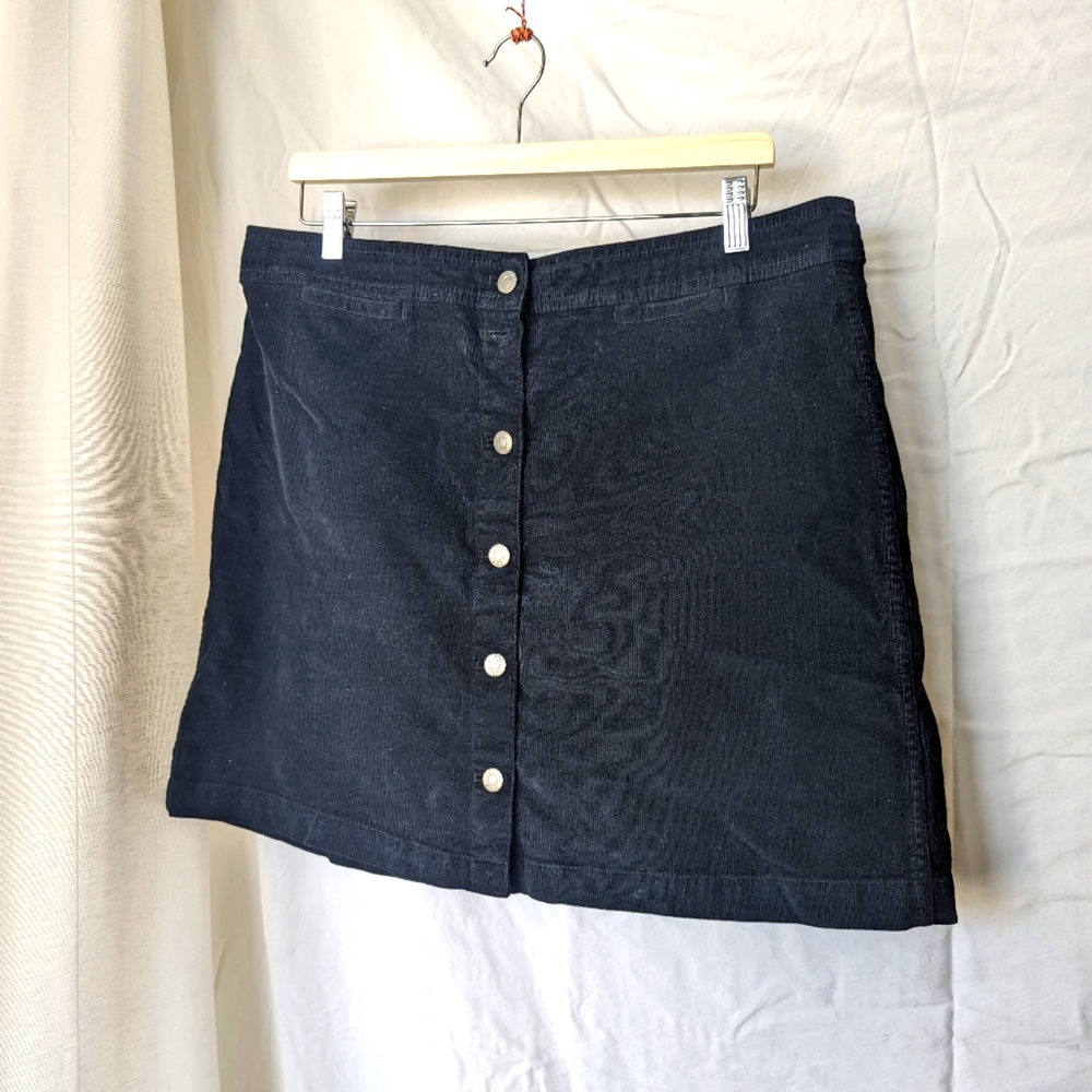 J.Crew button-front mini skirt in corduroy